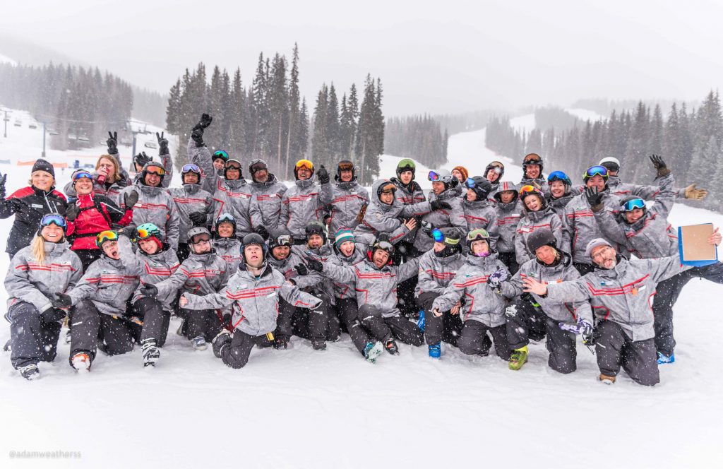 group of instructors cheering